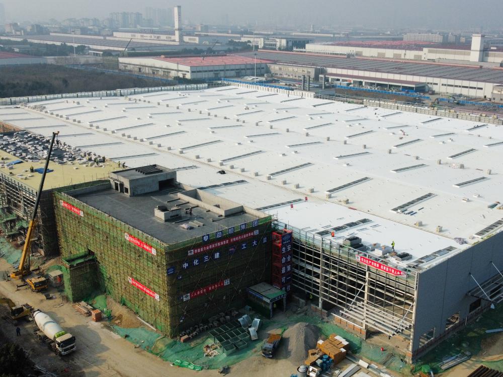 大众安徽核心零部件产业园单层卷材防水屋面工程 